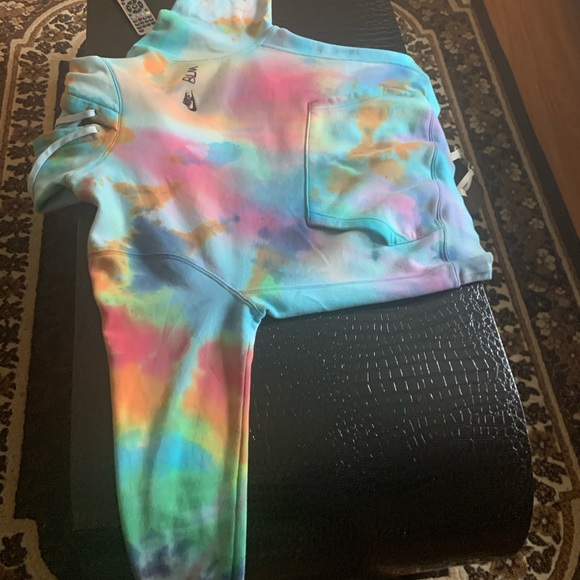 Nike Tie Dye Hoodie Custom Limited BLM Black Lives Matter Sweatshirt - Picture 3 of 5